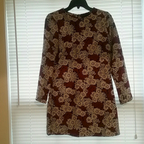 Zara Dresses Red White Floral Dress Poshmark
